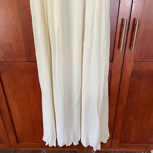 Sold💖NEW Tory Burch Evalene Maxi Dress Crepe Cream Size 6 - Picture 5 of 12